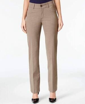NEW LEE JEANS women's madelyn straight leg trousers in falcon heather